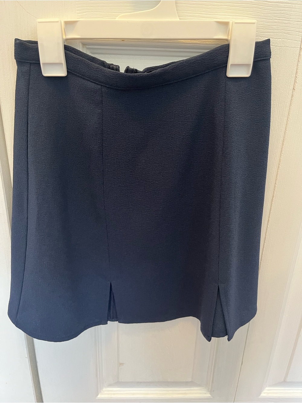 American Apparel Navy Mini Skirt with Front Slits